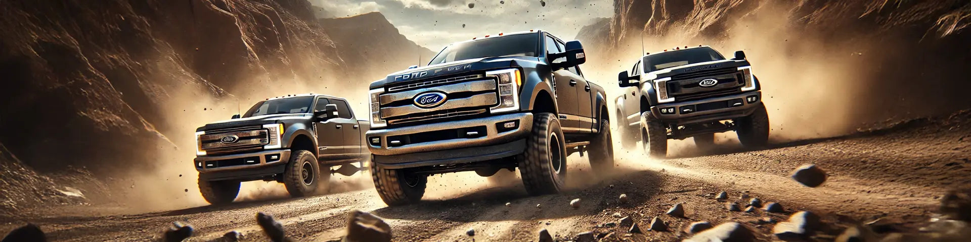 Ford Heavy Duty Trucks On Dirt