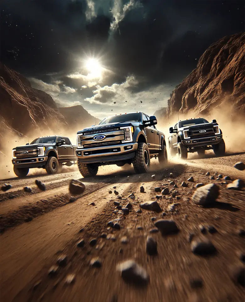 Ford Heavy Duty Trucks On Dirt